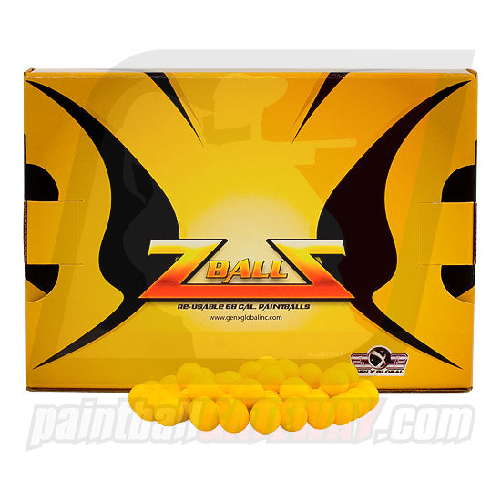 GXG Z Balls Reusable Practice Reball Paintball (68 Cal.) 500 Count - Yellow