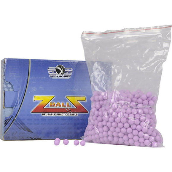 GXG Z Balls Reusable Reballs Practice Paintballs (.50 Cal) - 1,000 Rounds